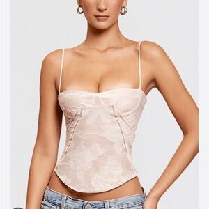Sheer pink corset top lisette